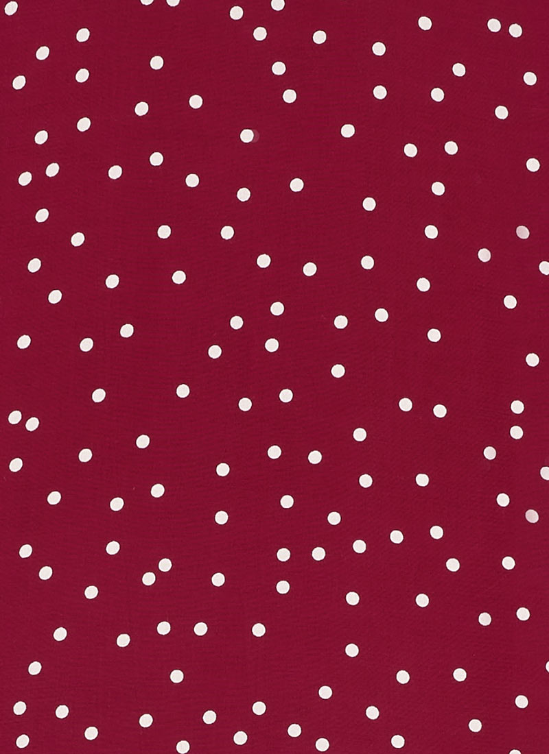 Mina Spot Print Button-Down Midi Dress - Cabernet