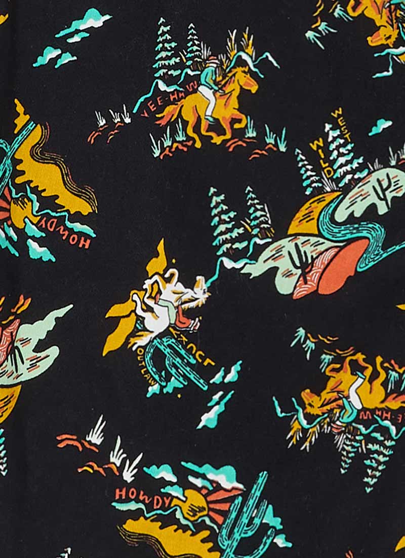 Mork Cowgirl Print Short Sleeve Boilersuit 