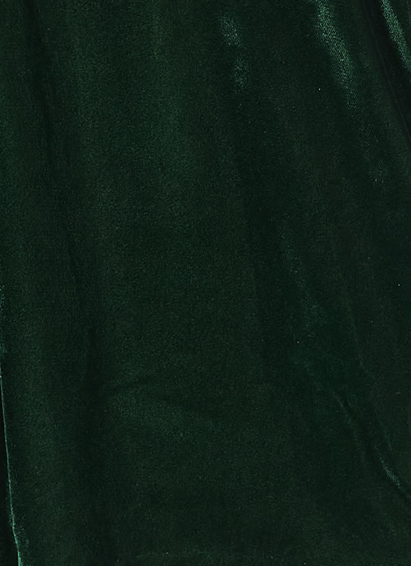 Christina Hendricks X Joanie - Neroli Puff Sleeve Velvet Dress - Dark Green