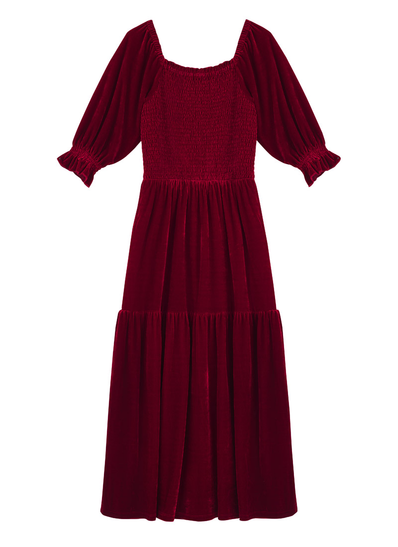 green emerald velvet dress Georgia Square Neck Midaxi Dress Black – Hollyhoque main image 0