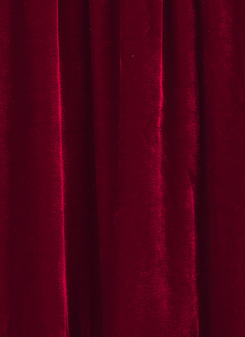 Filey Red Velvet Pouch Bag