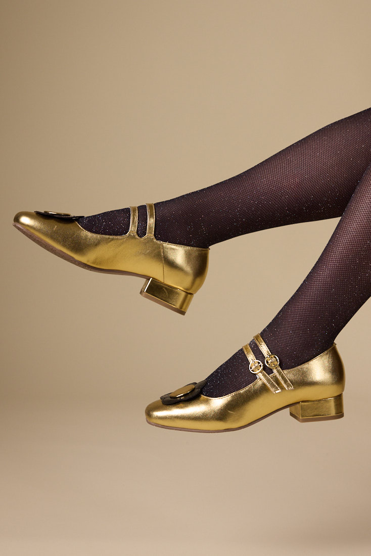 Nice Metallic Leather Mary Jane Shoes - Gold Nice Metallic Leather Mary Jane Shoes - Gold