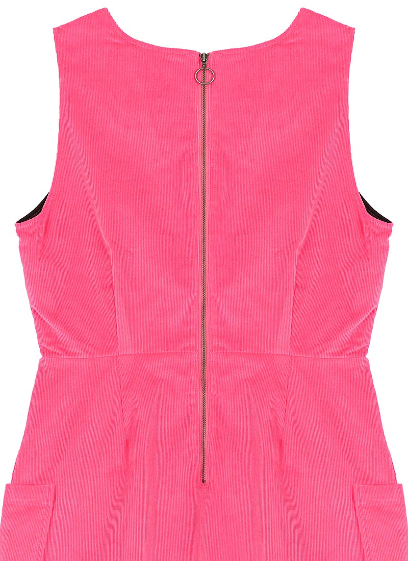 Ohlson V-Neck Pinafore Dress | Vintage-Inspired Hot Pink Mini Dress | Joanie Ohlson V-Neck Pinafore Dress | Vintage-Inspired Hot Pink Mini Dress | Joanie