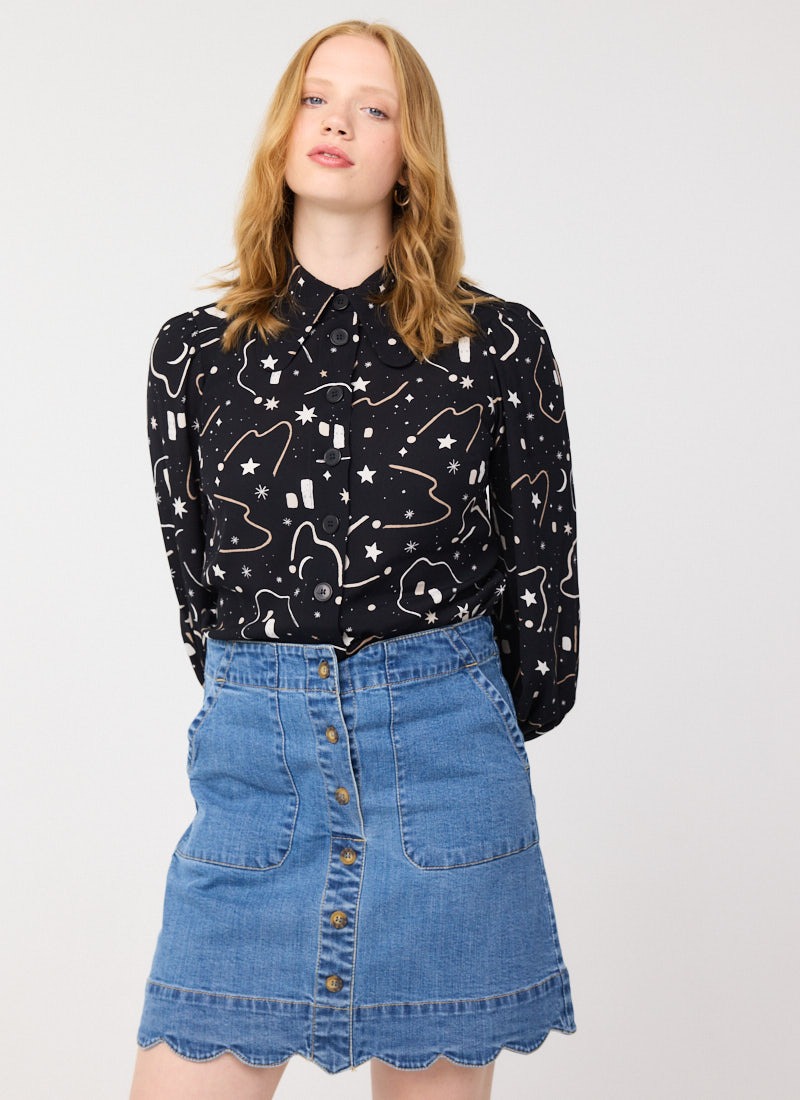 Pimlico Cosmic Space Print Blouse
