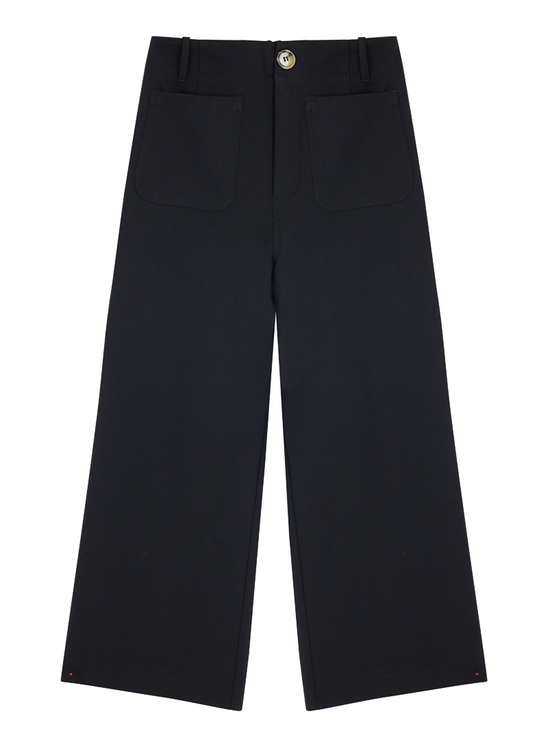 Pippa Black High Waist Trousers - Product Front