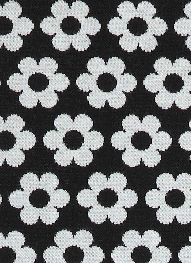 Tate Monochrome Daisy Print Jersey Dress
