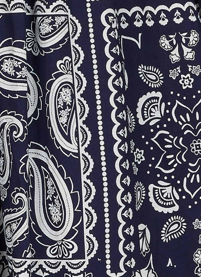 Priya Bandana Print Puff Sleeve Midi Dress