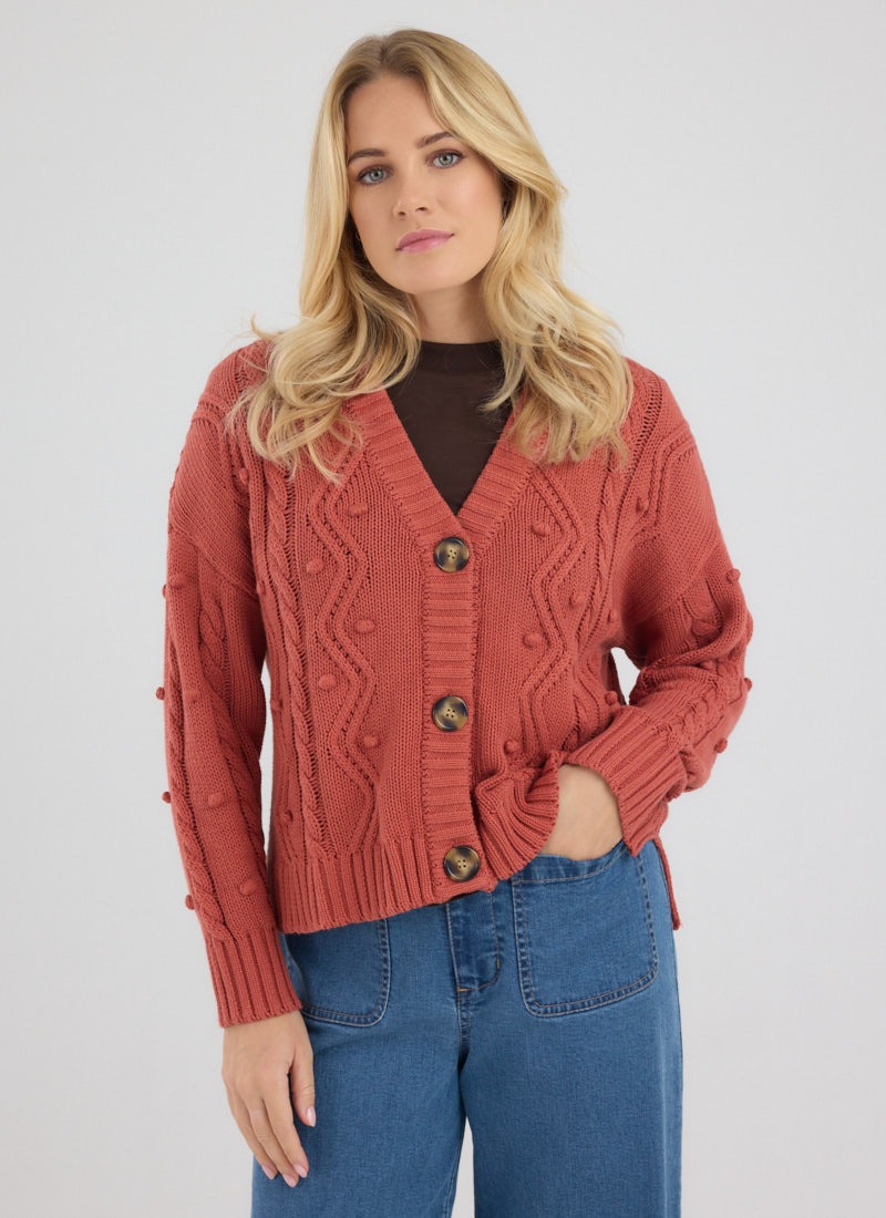 ニット/セーター AMERI VINTAGE stitch cable roundness top Ameri（アメリ）の「STITCH CABLE ROUNDNESS TOP（ニット/セーター