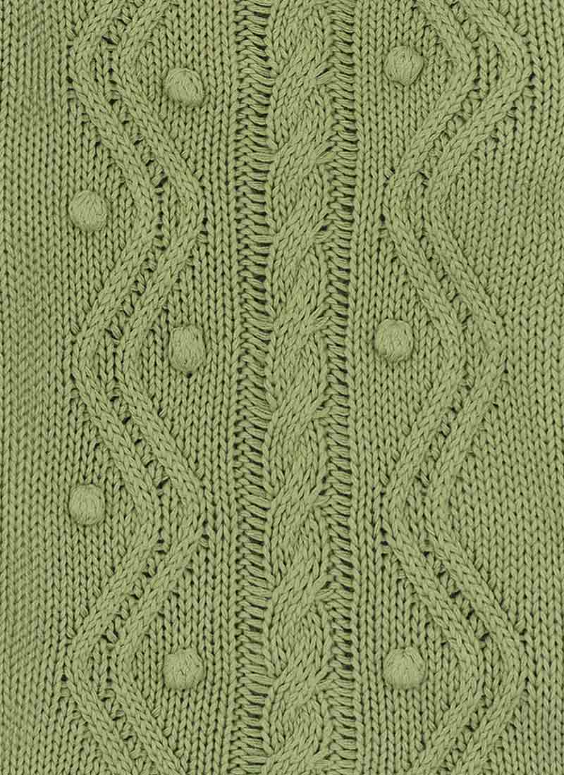 Quincy Cable Stitch Oversized Cardigan - Sage Green