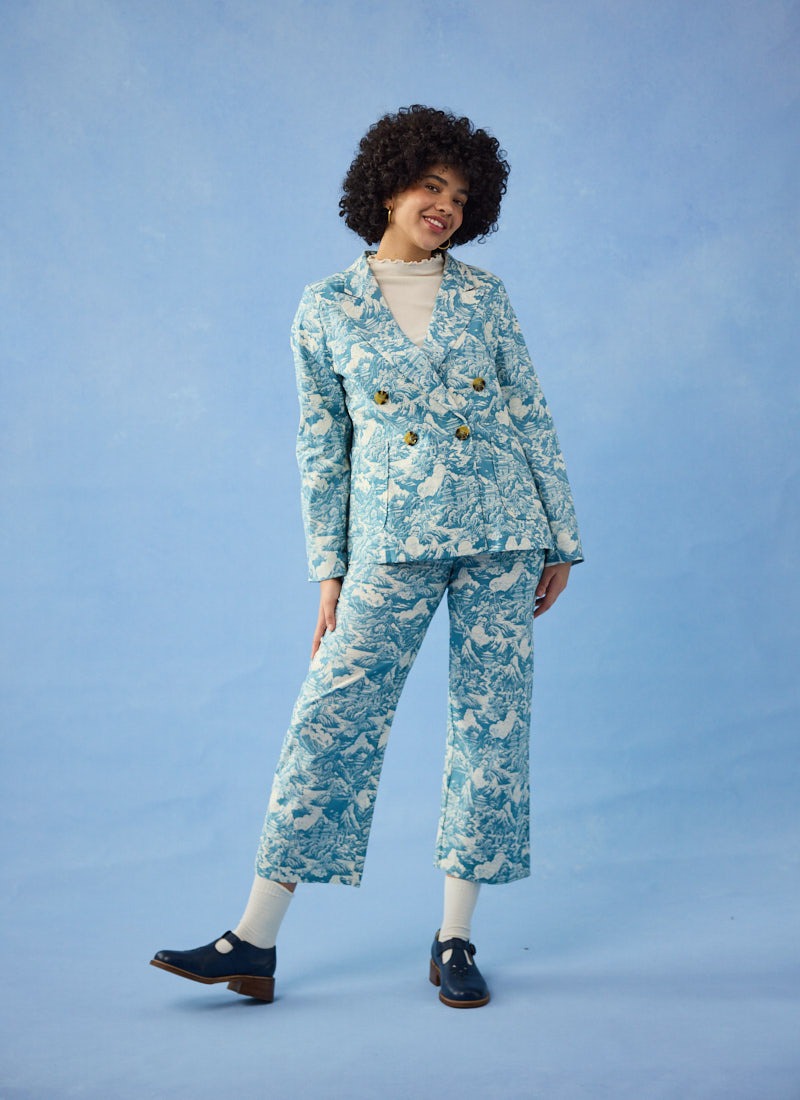 Pippa Ornamental Chinoiserie Print High Waist Trousers