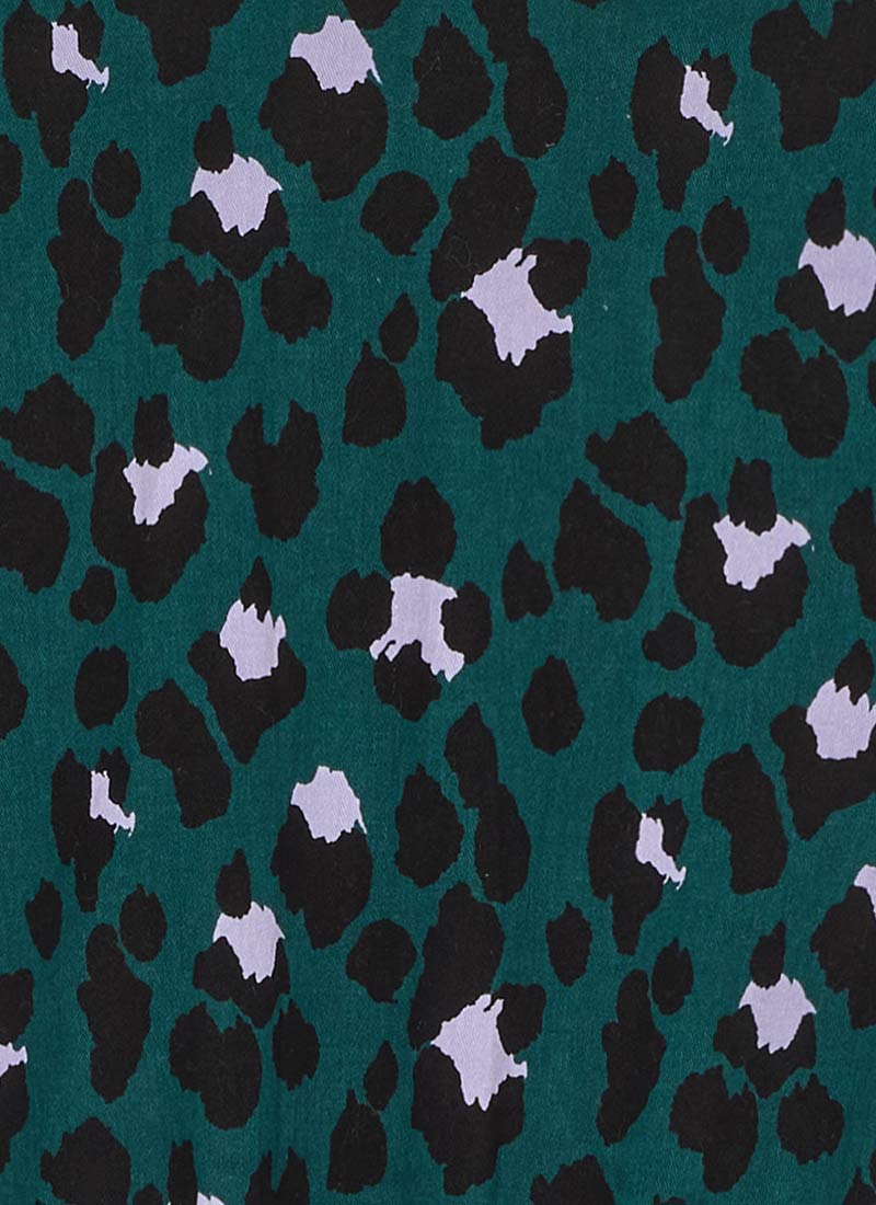 Robin Leopard Print Short Sleeve Boilersuit - Green