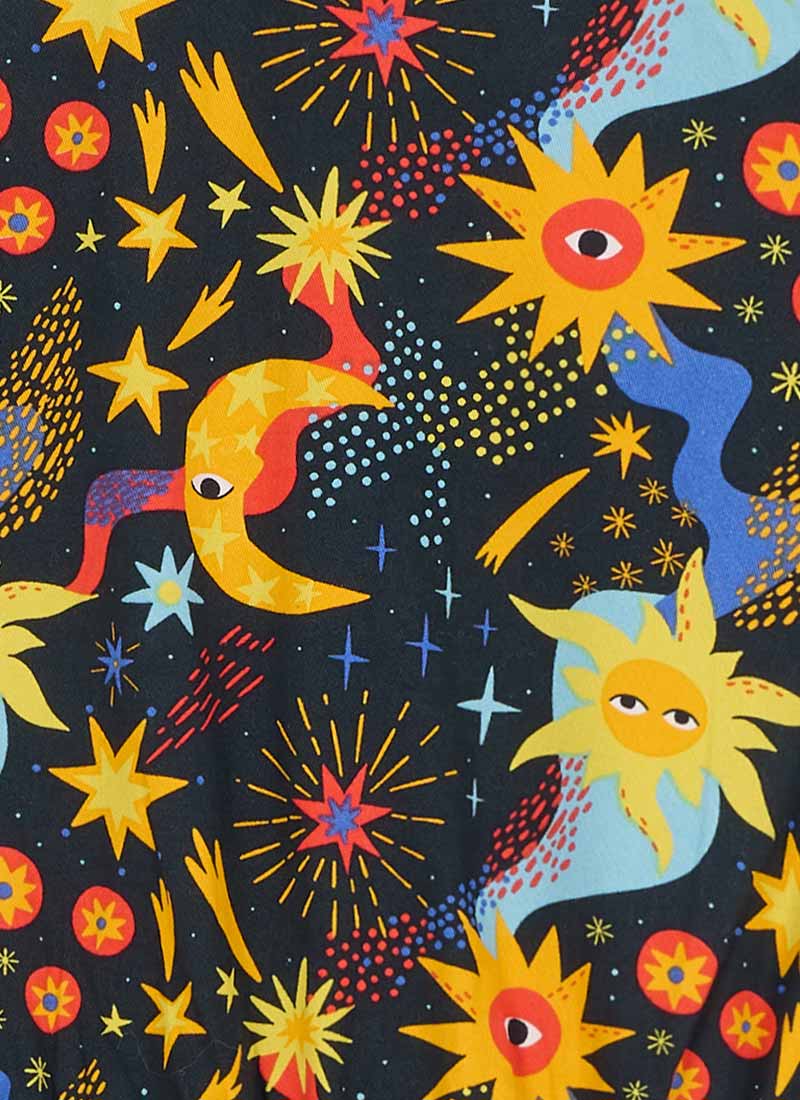 Robin Cosmic Sun Print Short Sleeve Boilersuit