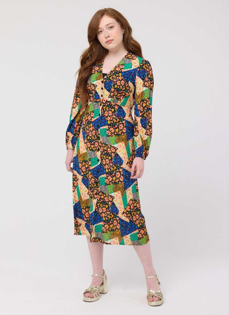 sweetheart floral midi dress Floral Sweetheart Midi Dress