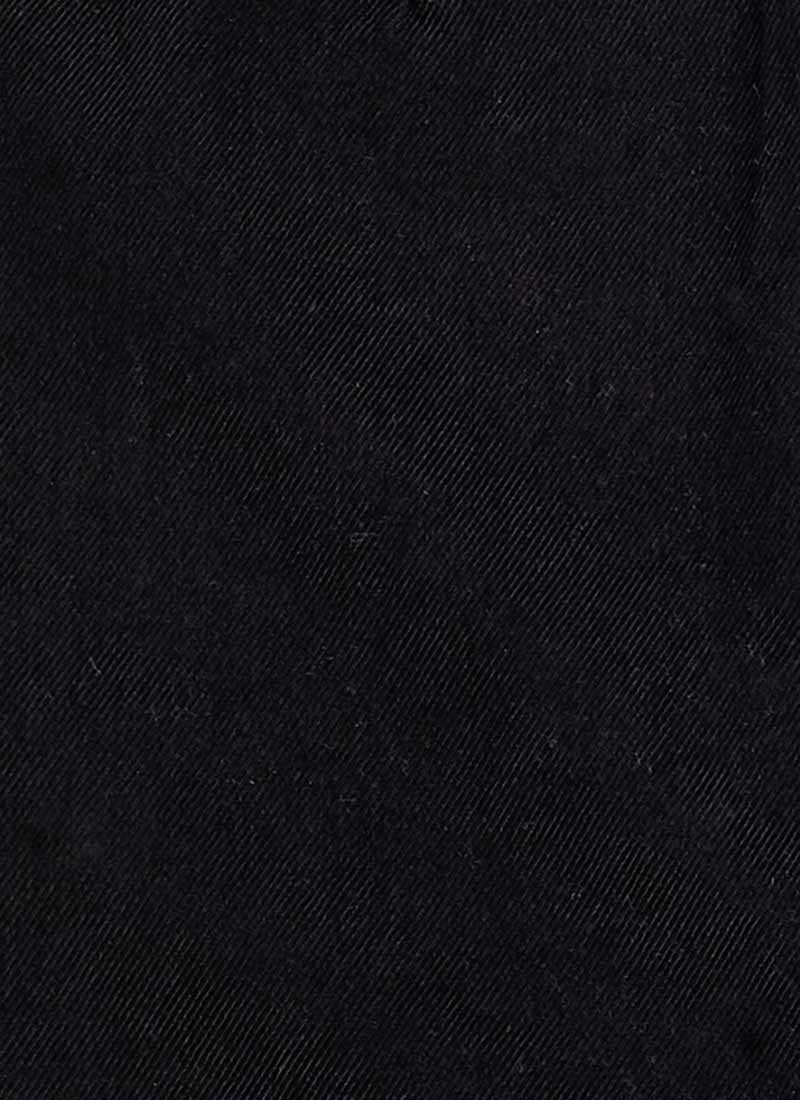 Sarah Scallop A-line Denim Mini Skirt - Black