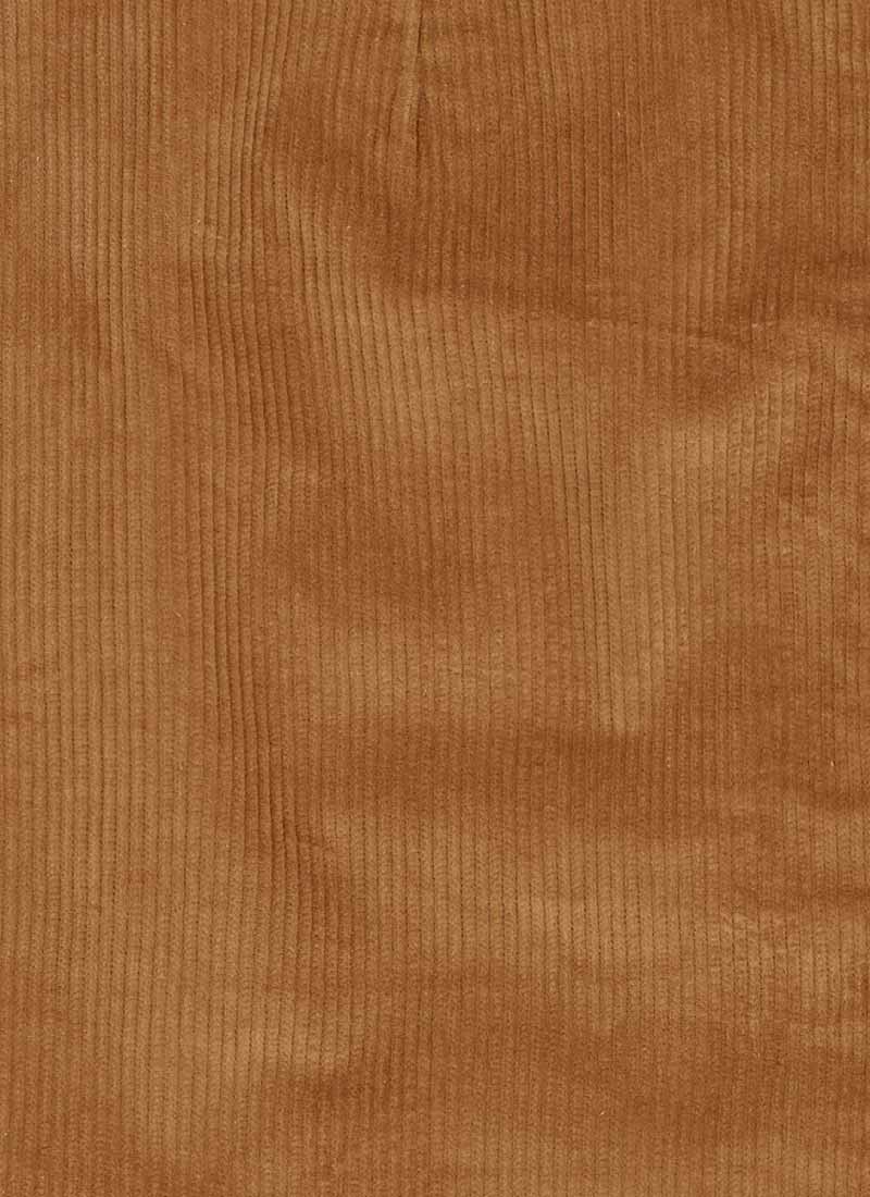 Sarah Scallop Hem A-Line Corduroy Mini Skirt - Brown