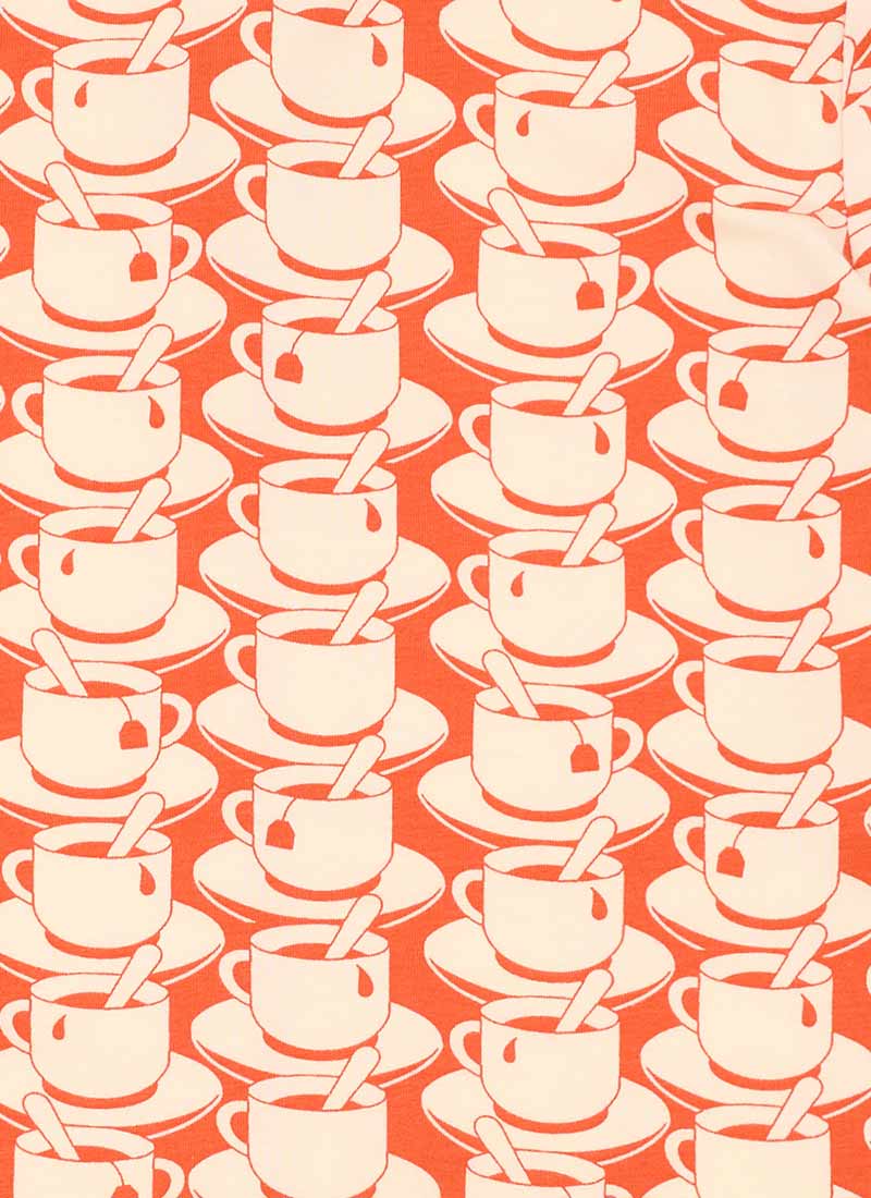 Selina ‘70s Teacup Print High Neck Jersey Top