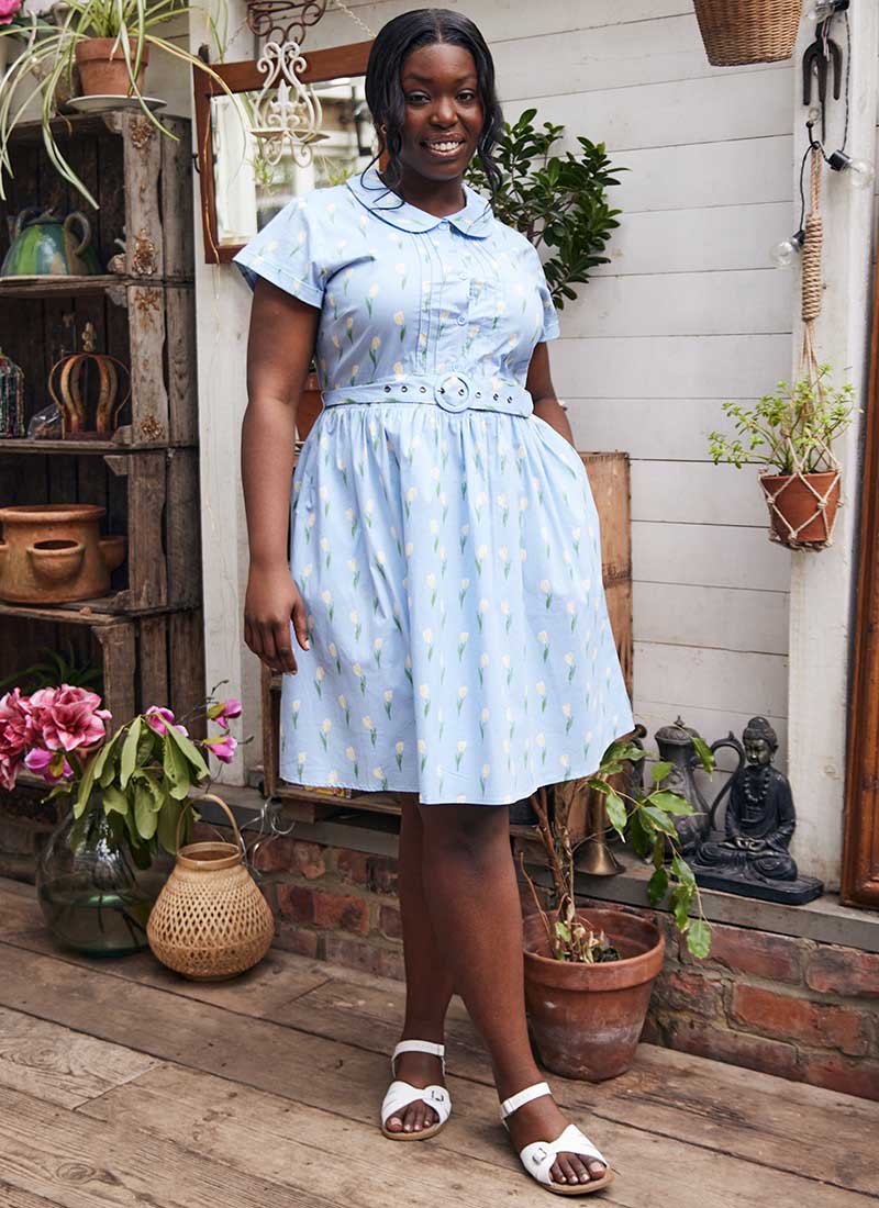 Horrockses Fashions X Joanie - Nell Tulip Print Shirt Dress