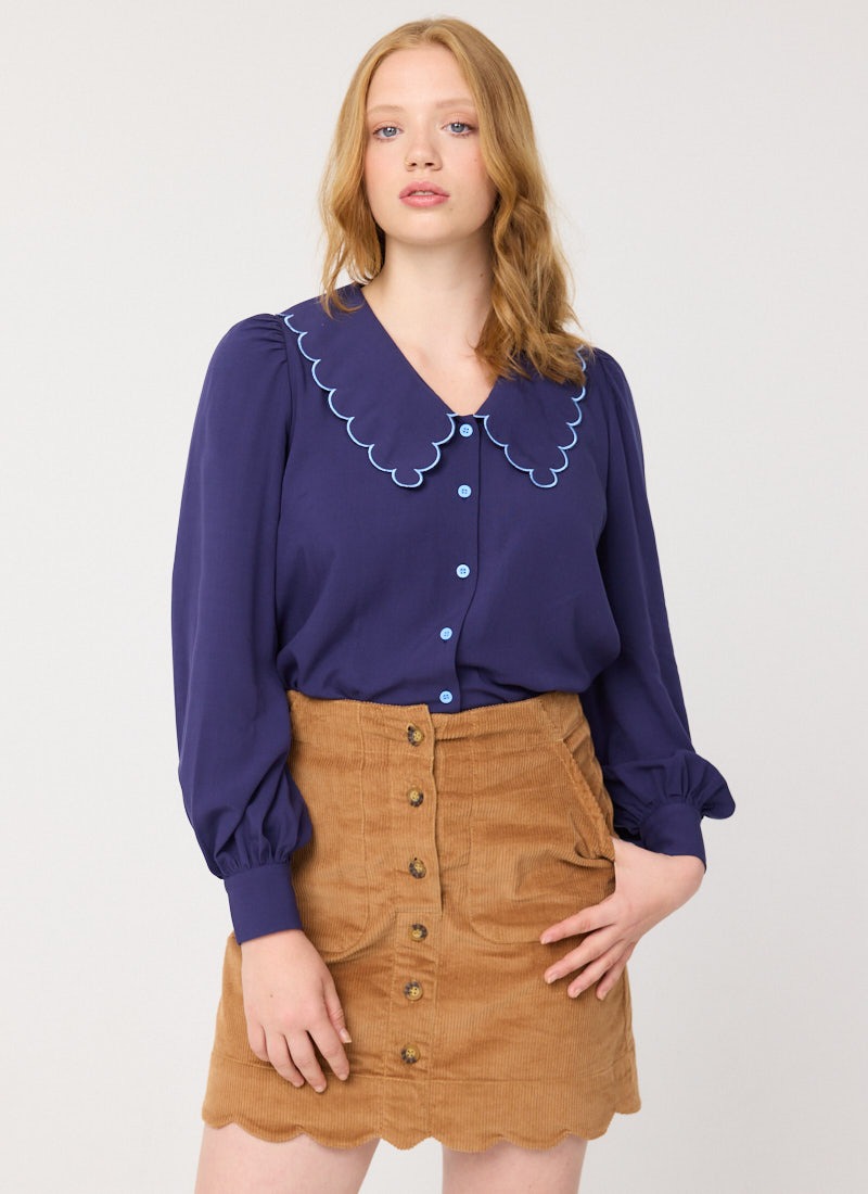 美品エンフォルドENFOLD SCALLOPED JUMPER-SKIRT 36 enfold SCALLOPED JUMPER-SKIRT PLEATS JUMPER-SKIRT｜36｜BLK