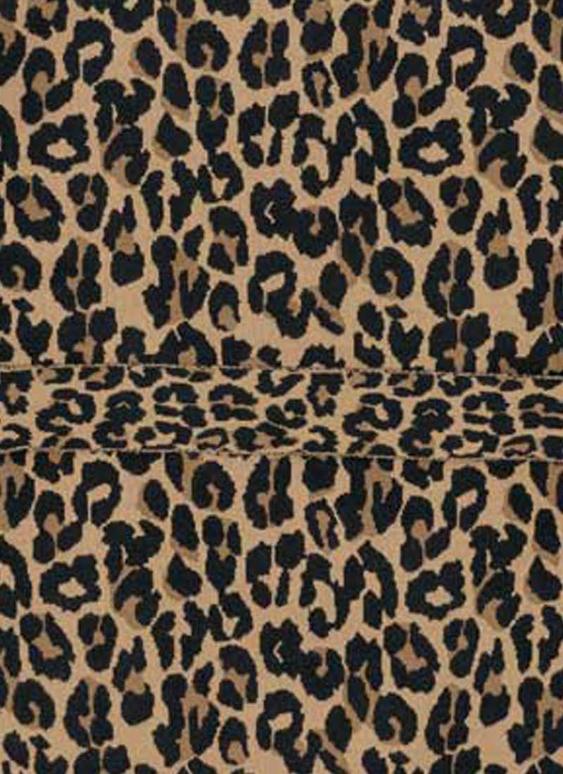 Starsky Leopard Intarsia Belted Grandad Cardigan