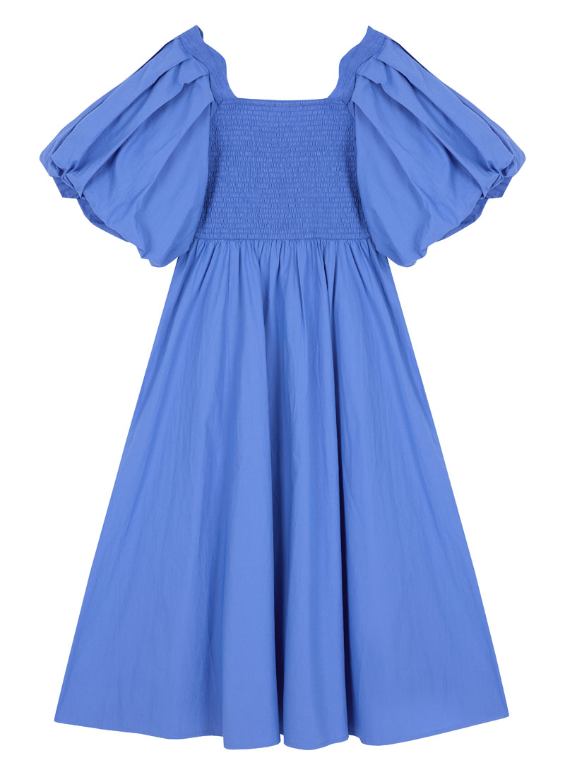 Stella Puff Sleeve Midaxi Dress | Vintage-Inspired Blue Maxi Dress | Joanie