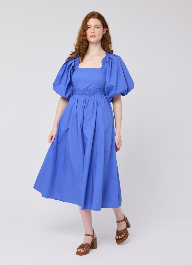 Stella Puff Sleeve Midaxi Dress - Blue Stella Puff Sleeve Midaxi Dress - Blue
