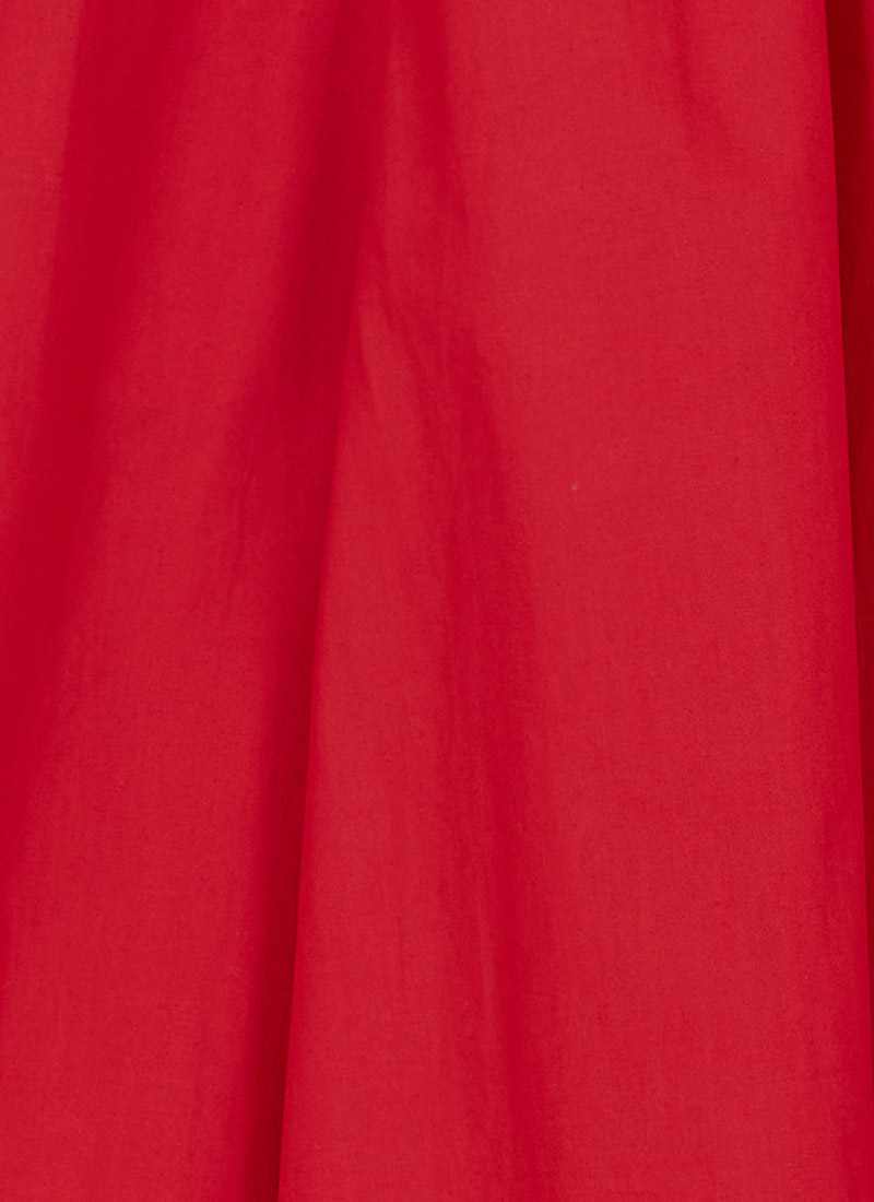 Stella Puff Sleeve Midaxi Dress - Red