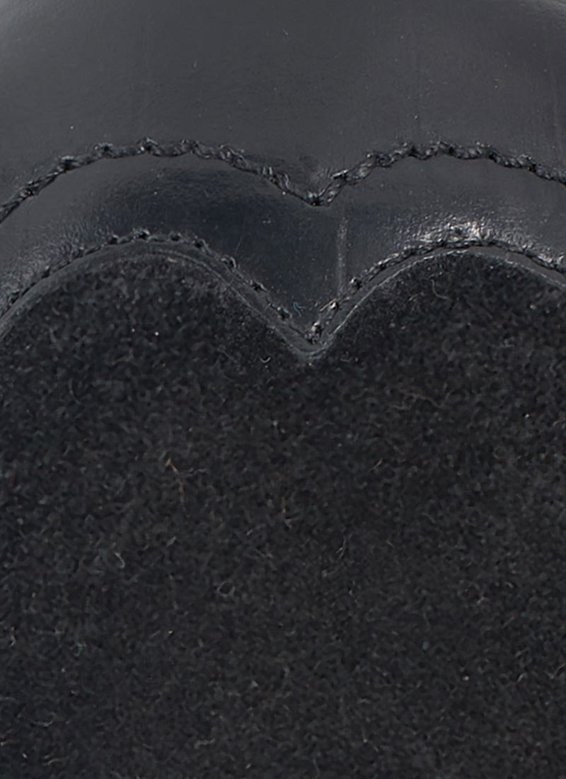 Strasbourg Leather Heeled Platform Brogues - Black