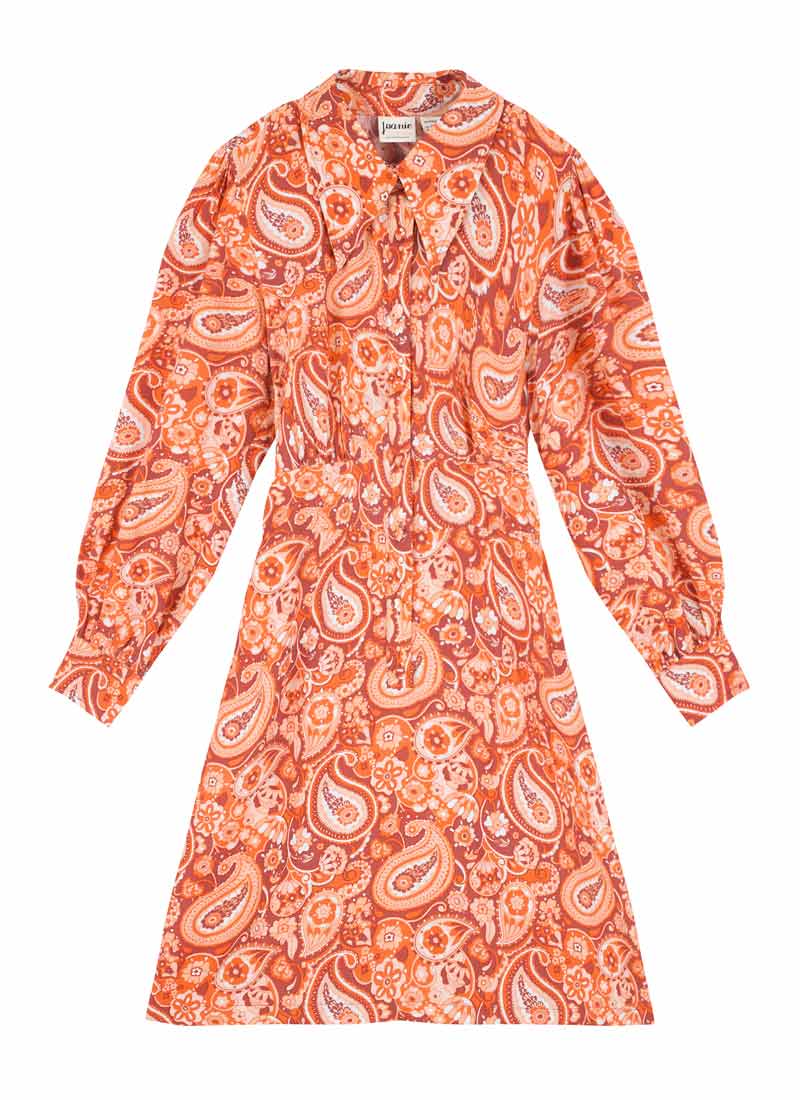 新品★DRESS HIPPY★PAISLEY HENRY T MUSTARD T-Tahari Royal Paisley Dress – Elie Tahari