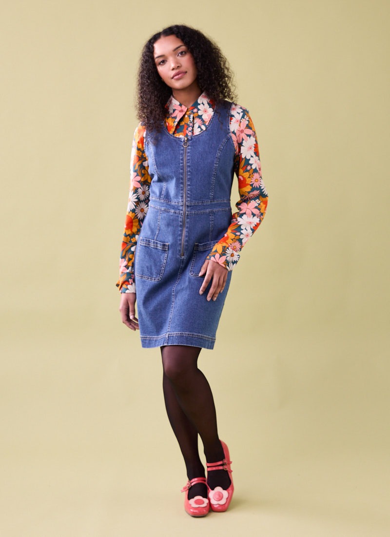 【soor ploom】Tippi Pinafore  eco wash 2y TIPPI PINAFORE ECO WASH