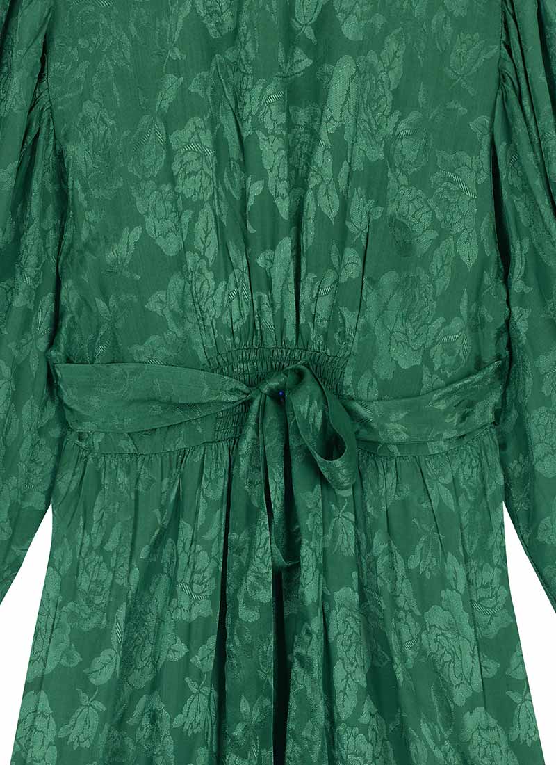 slim fit dress slacks Sage Pearl Evening Dress with Balloon Sleeve main image 1