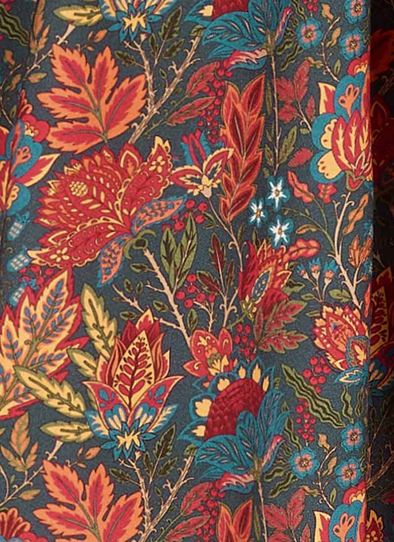 Victoria Midnight Floral Print Balloon Sleeve Midaxi Dress