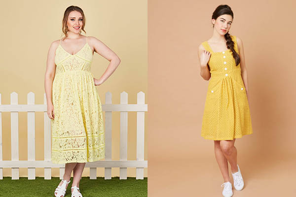 La La Land Style Vintage Inspired Yellow Dress