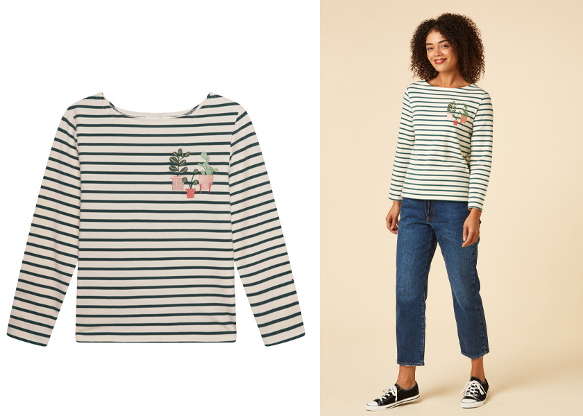 How to care for succulents and cacti Joanie Clothing Alys Breton Stripe Top