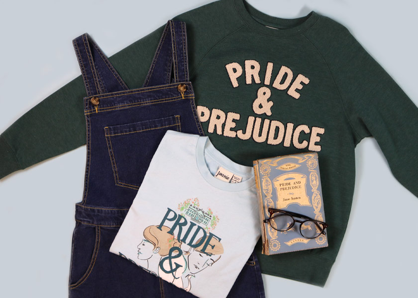 Joanie Clothing Pride & Prejudice Pemberley Tee and Lydia Sweatshirt
